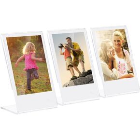 Andoer 3" Acrylic L-Shape Mini Stand Photo Frame Transparent for Fujifilm Instax Mini 8 8+ 70 7s 90 25 26 50s 9 Film SP-1 SP-2