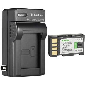 Kastar 2-Pack BN-VF808 Battery and AC Wall Charger Replacement for JVC GZ-MS130R GZ-MS90 GZ-MS90US GZ-MS95 GZ-MS95SEU GZ-X900 GZ-X900EK GZ-X900U GC-PX1 GC-PX10 GC-PX100 GC-P100 EX-Z2000 Cameras
