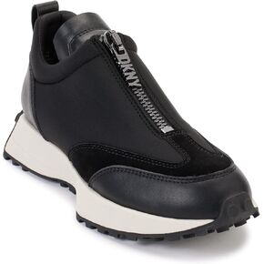 DKNY Women's Platform Mixed Material Slip-on Sneaker
