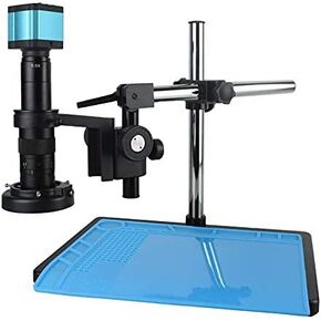 HDMI Electronic Industrial USB Digital Microscope Camera Video TF Storage C Mount Lens for Phone PCB Soldering Repair Magnifier (Color : Rotating Bracket Magnification : 120X) (Rotating Bracket 180X)