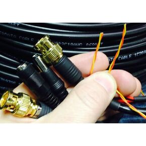 50' Black PAN TILT Zoom Compression BNC Video RG59-RS485-POWER PTZ Data Siamese HD-SDI Cable 18/2