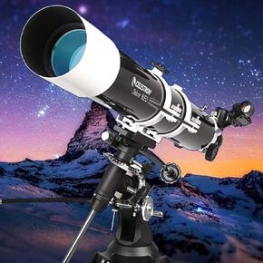 Practical Telescope Focal Length 900Mm Large Diameter Telephoto Telescope Astronomy Beginners Refractor Telescope Portable Travel Telescope with Tripod