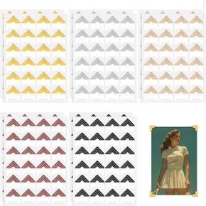 240 Pieces Photo Corners, Self-Adhesive Mounting Corners Photo Album Corner Protectors Photo Corners for DIY Scrapbook Album Journal