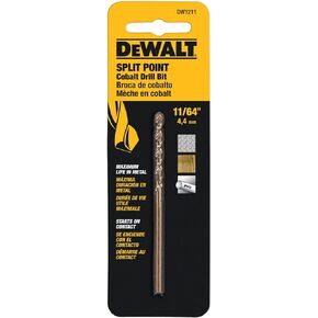 DEWALT DW1211 11/64-Inch Cobalt Alloy Split Point Twist Drill Bit