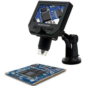 1-600x USB Digital Electronic Microscope Portable VGA Microscope 4.3" LCD 3.6MP HD Magnifier Camera for PCB Motherboard Repair Tools (Color : G600S Magnification : 600X)