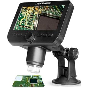 WiFi LCD Digital Microscope 4.3 inch 1080P Screen 50X-1000X Magnification Zoom USB Microscope Camera 2.0 Megapixel 8 LED Camera for Windows Android
