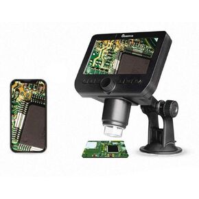 Rechargeable 4.3 Inch Digital Microscope 1000X USB Video WiFi Microscope Camera 1080P HD OLED Endoscope Magnify Camera