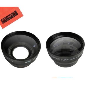 عدسة 46 مم 2.2x عدسة تليفوتوغرافية + 46 مم 0.43x عدسة زاوية واسعة مع ماركو ل panasonic lumix g vario 35-100mm f/4.0-5.6 Asph Mega O.I.S. عدسة ، G x vario pz 45-175mm f/4.0-5.6 Zoom OIS Lens ، G 14mm F/2.5 Asph II Lens ، G Leica DG 15mm F/1.7 Asph ، G 20mm