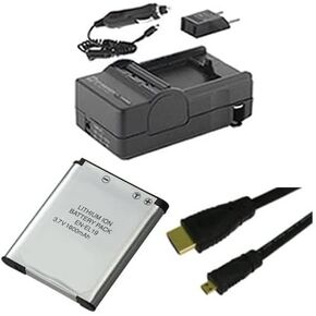Nikon Coolpix S32 Digital Camera Accessory Kit includes: SDENEL19 Battery, SDM-1541 Charger, HDMI6FMC AV & HDMI Cable