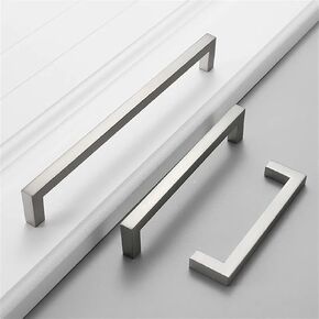 Modern Aluminum Alloy Kitchen Door Handles Cabinet Handles Drawer Knobs Wardrobe Door Handles Brushed Modern Style Hardware 1Pcs (Color : Brushed Silver 224mm)
