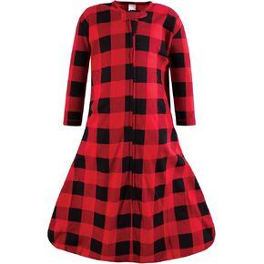 Hudson Baby Unisex Long Sleeve Cotton Jersey Sleeping Bag, Buffalo Plaid
