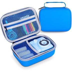 Phetium Instant Print Camera Case Compatible with ESOXOFFORE/Cimizi/HiMont/Goopow/Dylanto Instant Print Cameras for Kids, Storage Organizer Bag for Refill Print Paper Rolls (Box Only)-Light Blue