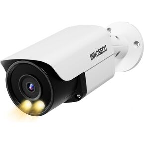 5MP PoE Camera, Outdoor Bullet Security Surveillance IP Camera IP67 Rating, Smart Dual Light Color Night Vision, Two-Way Audio, 2.8mm Lens 110° Wide Angle, Human&Vehicle Detection, INB5GD37Y
