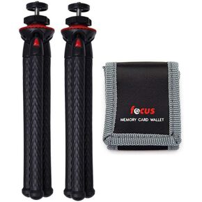 Fotopro UFO2 Flex Pod Tripod with Wireless Remote (2-Pack) Bundle with Memory Card Wallet (3 Items)