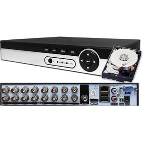 Sikker Standalone 16 Channel CCTV DVR Video Recorder with 4TB Hard Drive pre-Installed Support 5MP/4MP/1080P AHD/TVI/960H Analog Camera Surveillance Security System with Face/Human detect