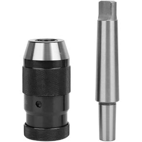 Lathe Drill Chuck Self-Tightening Heavy-Duty Taper Fixture 16mm with MT3-B18 Connecting Rod 1-16mm Drill Chuck