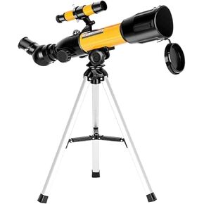 Astronomical Telescope 360 Refractor Telescope Black Yellow Easy to Assemble and Use Great for Beginners Children and Adults Observing