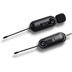microphone microphone uhf microphone microphone clip-on mic 50m ناقل حركة فعال بطارية مدمجة 3.5 مم trrs قابس مع محول TRS 6.35mm للاطلاع على مدونة الكمبيوتر الذكية مدونة الفيديو