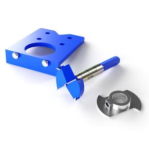 Forstner Bit 1-3/8"(35mm) Concealed Hinge Jig kit, Forstner Drill Bits for Woodworking Hinge Hole Drill Guide for Cabinet Cupboard Door Installation Set Hex Shank with Adjust Depth