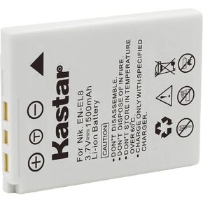 Kastar Battery (1-Pack) for EN-EL8 MH-62 and Nikon Coolpix P1 P2, Coolpix S1 S2 S3 S5 S6 S7 S7c S8 S9, Coolpix S50 S50c, Coolpix S51 S51c, Coolpix S52 S52c, Cool-Station MV-11, MV-12