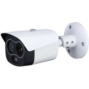 4MP IP Thermal Camera TPC-BF1241, Thermal IP Bullet Camera for Dahua, Visible Lens 4mm Fixed, Athermalized Lens 256 × 192, 3.5mm Fixed, Smoking/Fire Detection, Built-in Alarm, Micro SD Slot