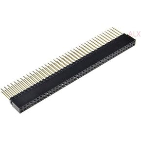 2PCS 2x40 PIN Double Row Straight Female PIN Header 2.54MM Pitch pin Long 12MM Strip Connector Socket 2 * 40 80 PIN 2x40pin pc104