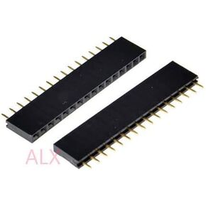 10PCS 1X16 PIN Single Row Straight Female PIN Header 2.54MM Pitch Strip Connector Socket 1 * 16 16p 16PIN 16 PIN for PCB LCD1602