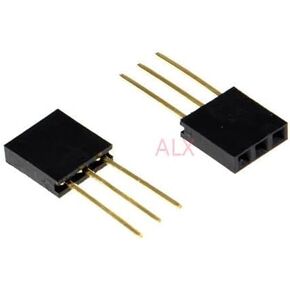 20PCS 3 PIN Single Row Straight Female PIN Header 2.54MM Pitch pin Long 11MM Strip Connector Socket 1X3 3PIN for PCB