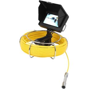 YWBL-WH Industrial Rohrabwasser Canal Inspection Video Camera 5in IP68 with 8 LED Light for Homeowners and Pipe Repairs (F5P17-40M)