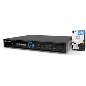 AMCREST 4K 8-channel ai nvr (8-port poe) SMART NVR ، التعرف على الوجه ، الكشف عن الوجه والكشف عن المركبات-محرك أقراص ثابتة 2 تيرابايت ، يدعم ما يصل إلى 2 × 16 تيرابايت (غير متضمن) NV4208E-E-2TB