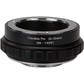 Fotodiox DLX Stretch Lens Mount Adapter - Olympus Zuiko (OM) 35mm SLR Lens to Fujifilm X-Series Mirrorless Camera Body with Macro Focusing Helicoid and Magnetic Drop-in Filters