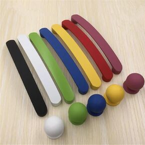 Modern Multicolor Solid Aluminum Alloy Cabinet Handles Kitchen Cupboard Door Pulls Drawer Knobs Furniture Hardware 1Pcs (Color : Blue knob)