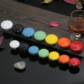 Ceramic Cabinet Knob Colorfull Children Handles For Furniture Drawer Knobs Cupboard Pulls 1Pcs (Color : Blue-38mm)