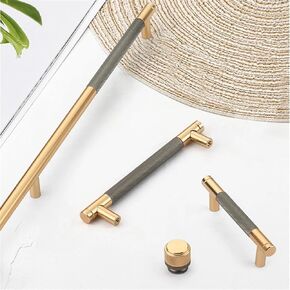 Nordic Furniture Cabinet Wardrobe Handle Grey Gold Solid T Bar Luxury Kitchen Cupboard Drawer Door Pull Room Home Round Knob 1Pcs (Color : 6850-96MM)