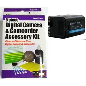 تعمل مجموعة الملحقات المتوافقة مع Synergy Digital ، تعمل مع Sony PXW-X160 Full HD XDCAM Handheld Camcorder: EM-BLI-439-2.6 بطارية ، Zelcksg Care & Cleaning