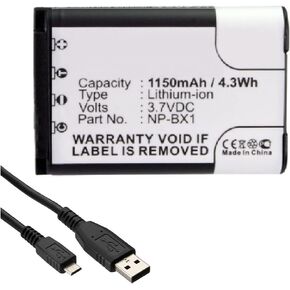 Accessory Kit Compatible with Synergy Digital, Works with Sony Cyber-Shot DSC-RX100 VA Digital Camera Includes: SDCAM-L9170 Battery, USBM USB Cable