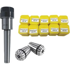 1pc handle MT1 ER16 MTB1 ER16A M6 Morse#1 taper handle collet chuck+10pcs spring collet(MTB4-ER16 (1pcs))