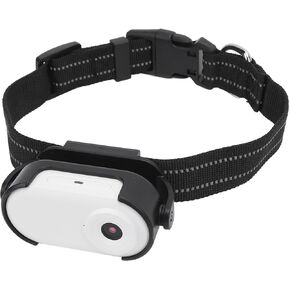 Acouto HD My Pet Camera Collar 1080P Anti Shake Wide Angle Recording, Long Lasting Battery, Magnetic Mount with 0.96 Inch IPS HD Color Screen, for Cycling Outdoors (White)