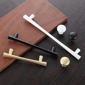 Cabinet Door Handle Modern Minimalist Cabinet Wardrobe Drawer White Furniture Cabinet Kitchen Handle Nordic Black Kitchen Door 1Pcs (Color : Red)