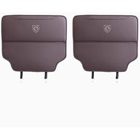 2 PCS مقعد السيارة الحصير حصيرة المقعد الخلفي لـ Peugeot 205 206 207 306 307 309 405 406 407 607 ، حصير جلود السيارة ، وسادة حماية مقعد السيارة المضادة للركل ، وهو أسود مقاوم