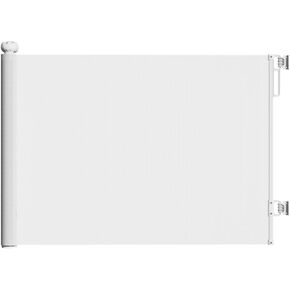 Retractable Baby Gates 55" Wide 33" Tall, Mesh Baby Gate or Mesh Dog Gate, Child Safety Gate for Doorways Stairs, Hallways, Indoor/Outdoor, White