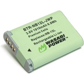 Wasabi Power Battery for Canon NB-12L and Canon PowerShot G1 X Mark II, N100, VIXIA mini X