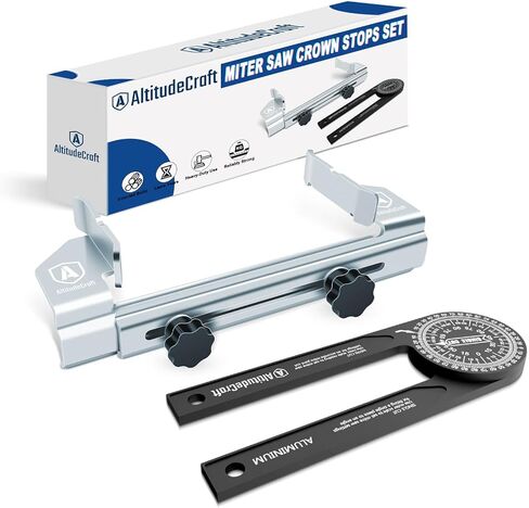 Miter Saw Crown Stops & Protractor Set – Precision Angle Tool Kit for Accurate Crown Molding, Trim, and Carpentry Work in Saudi Arabia