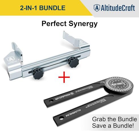 Miter Saw Crown Stops & Protractor Set – Precision Angle Tool Kit for Accurate Crown Molding, Trim, and Carpentry Work in Saudi Arabia