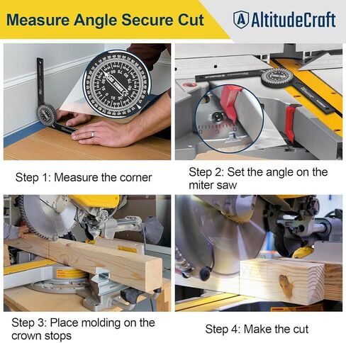 Miter Saw Crown Stops & Protractor Set – Precision Angle Tool Kit for Accurate Crown Molding, Trim, and Carpentry Work in Saudi Arabia