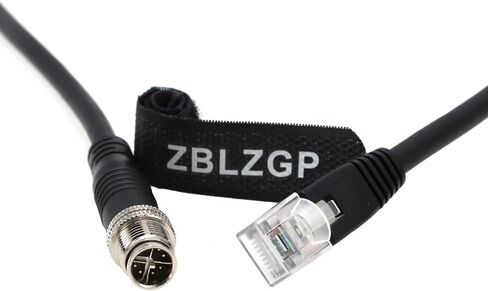 M12 8 Pin X-Code Male to RJ45 Shielded Ethernet Power Cat7e Cable for Cognex Industrial Camera in Sight 8200 8400 Series 8M in Saudi Arabia