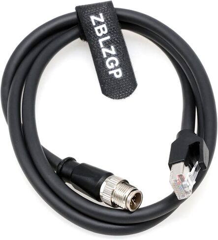 M12 8 Pin X-Code Male to RJ45 Shielded Ethernet Power Cat7e Cable for Cognex Industrial Camera in Sight 8200 8400 Series 8M in Saudi Arabia