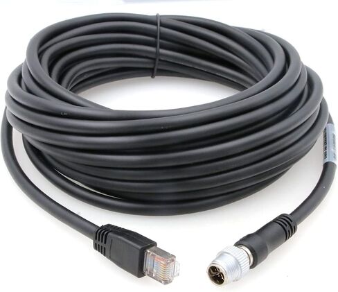M12 8 Pin X-Code Male to RJ45 Shielded Ethernet Power Cat7e Cable for Cognex Industrial Camera in Sight 8200 8400 Series 8M in Saudi Arabia