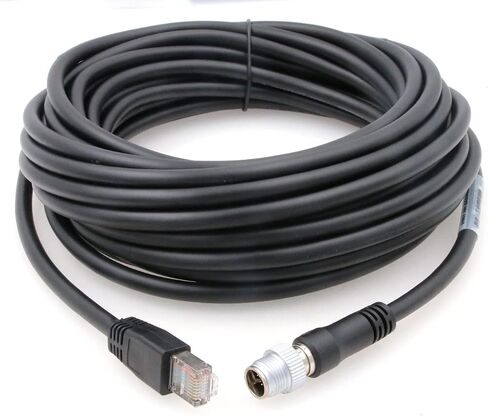 M12 8 Pin X-Code Male to RJ45 Shielded Ethernet Power Cat7e Cable for Cognex Industrial Camera in Sight 8200 8400 Series 8M in Saudi Arabia