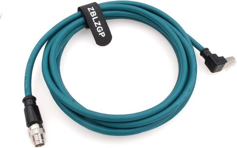 M12 8 Pin X-Code Male to RJ45 Shielded Ethernet Power Cat7e Cable for Cognex Industrial Camera in Sight 8200 8400 Series 8M in Saudi Arabia